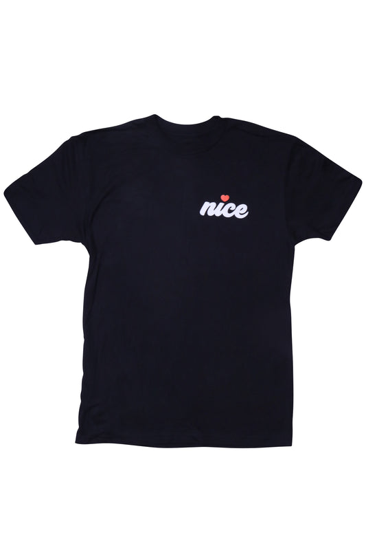 Black Short Sleeve T-shirt - Smile