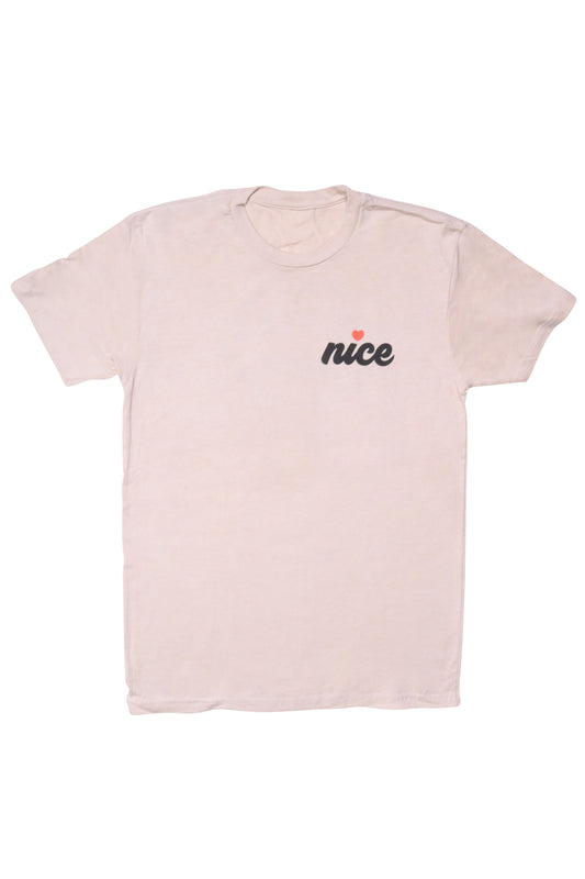 Cream Short Sleeve T-Shirt - Smile